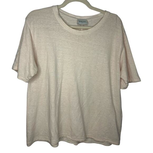 Wrap London Round Neck Short-Sleeve Tee Women's Size 8 Hemp Cotton Off White - Picture 1 of 6